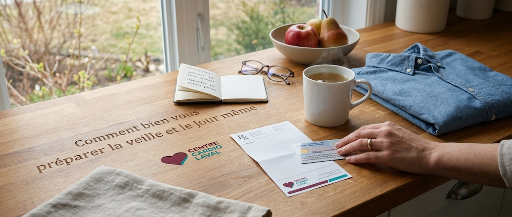 Préparation à la maison avant un test de spirométrie - carte RAMQ et prescription