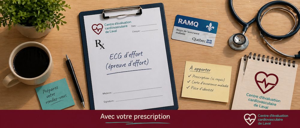 Pourquoi votre médecin a-t-il prescrit un ECG d'effort, situations cliniques typiques, suivi cardiaque au Centre Cardio Laval