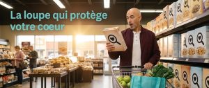 Loupe nutritionnelle sur un emballage à l'épicerie — Centre Cardio Laval