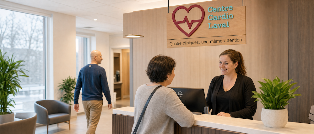 Où faire évaluer un souffle au cœur : accueil du Centre Cardio Laval