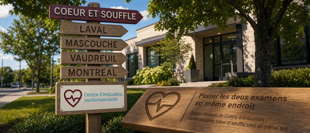 Essoufflement à l'effort, les examens du cœur et du souffle dans nos quatre cliniques